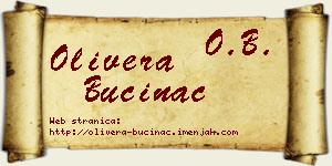 Olivera Bućinac vizit kartica